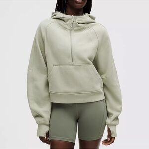 lululemon athletica oversized cropped scuba half zip crewneck